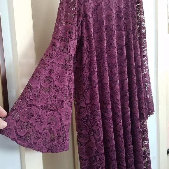 ING Plum Lace Cocktail Dress 2X NWT - Picture 3 of 9